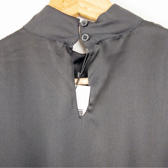 Chic Black Satin Sleeveless Dress by Frank & Oak - Picture 9 of 14